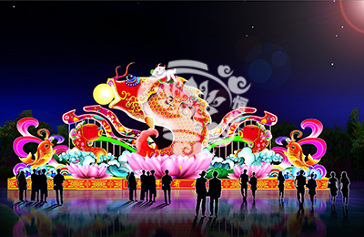 自貢彩燈——魚趣圖